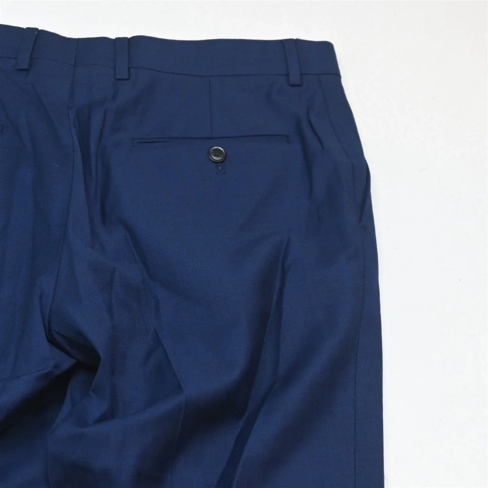 Joseph Abboud 40R 33x30 Blue Brrr Stretch Wool Slim Soft Shoulder Mens Suit